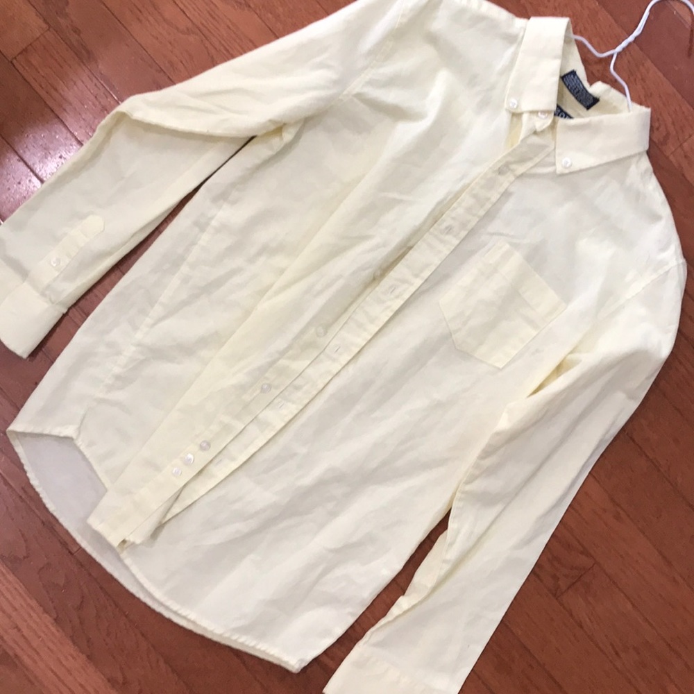 IZod Yellow Button Down